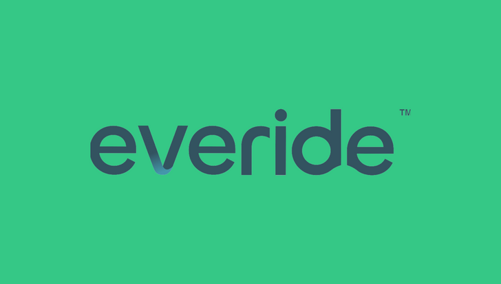 Logo d'Everide sur fond vert.